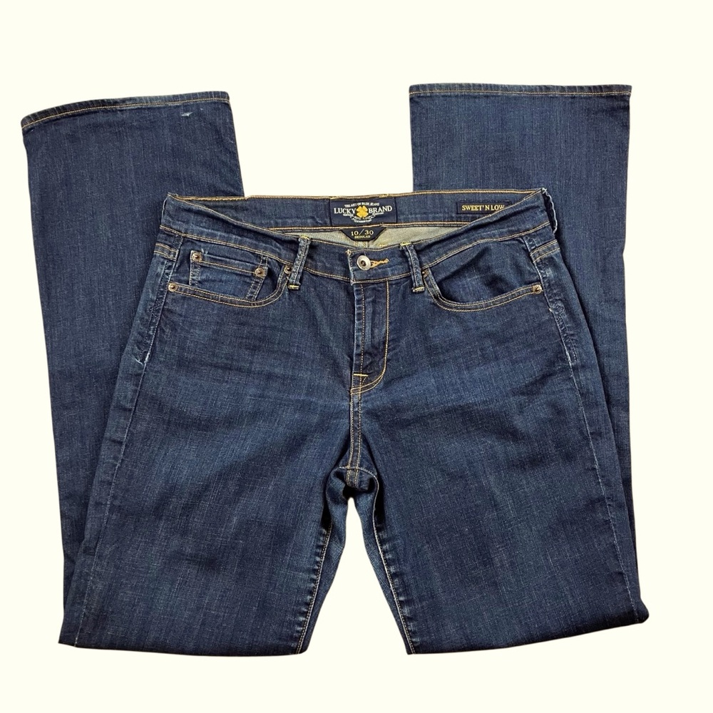 Lucky Brand Sweet 'N Low Jeans Women's 10 Low Rise Bootcut Dark Wash Denim